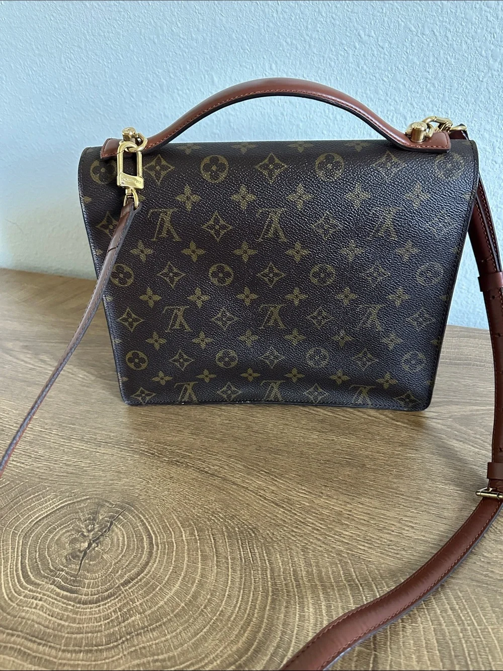 Authentic Louis Vuitton vintage Monceau Handle Crossbody Bag